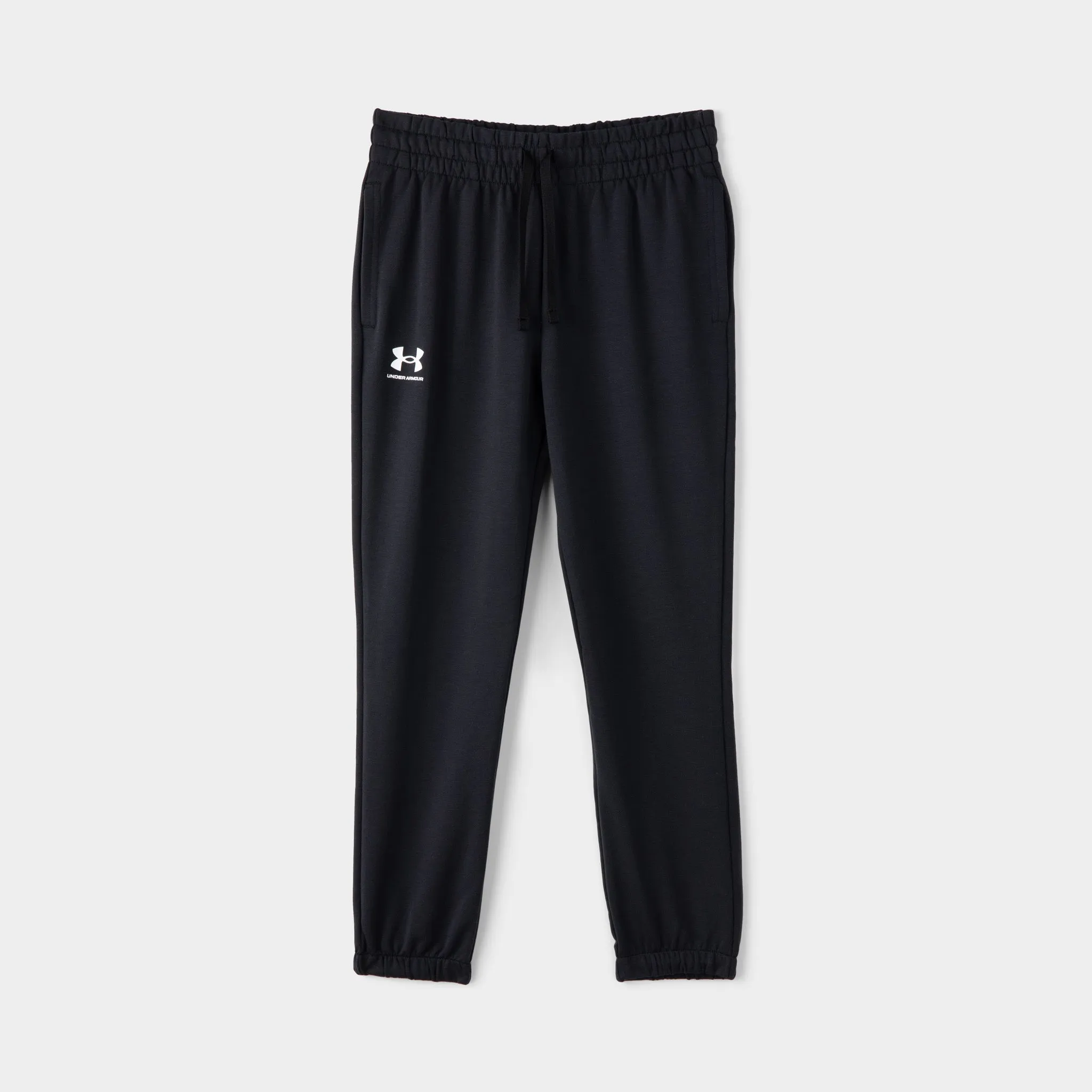 Under Armour Junior Girls' Rival Terry Joggers Black / White