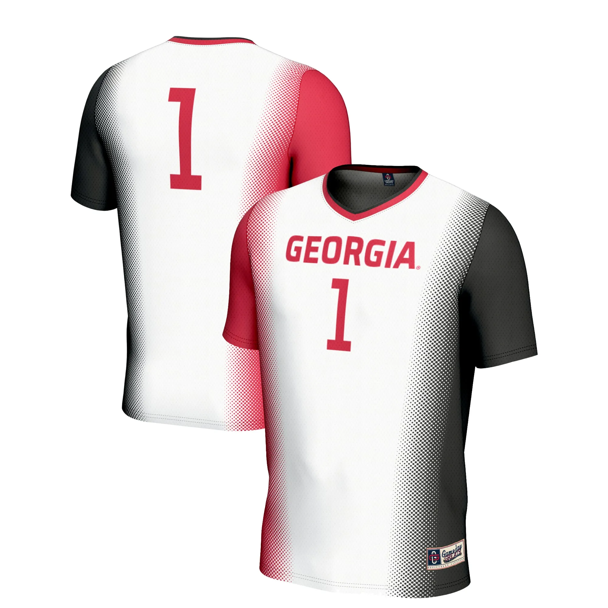 Unisex GameDay Greats #1 White Georgia Bulldogs Women's Soccer Lightweight Fashion Jersey