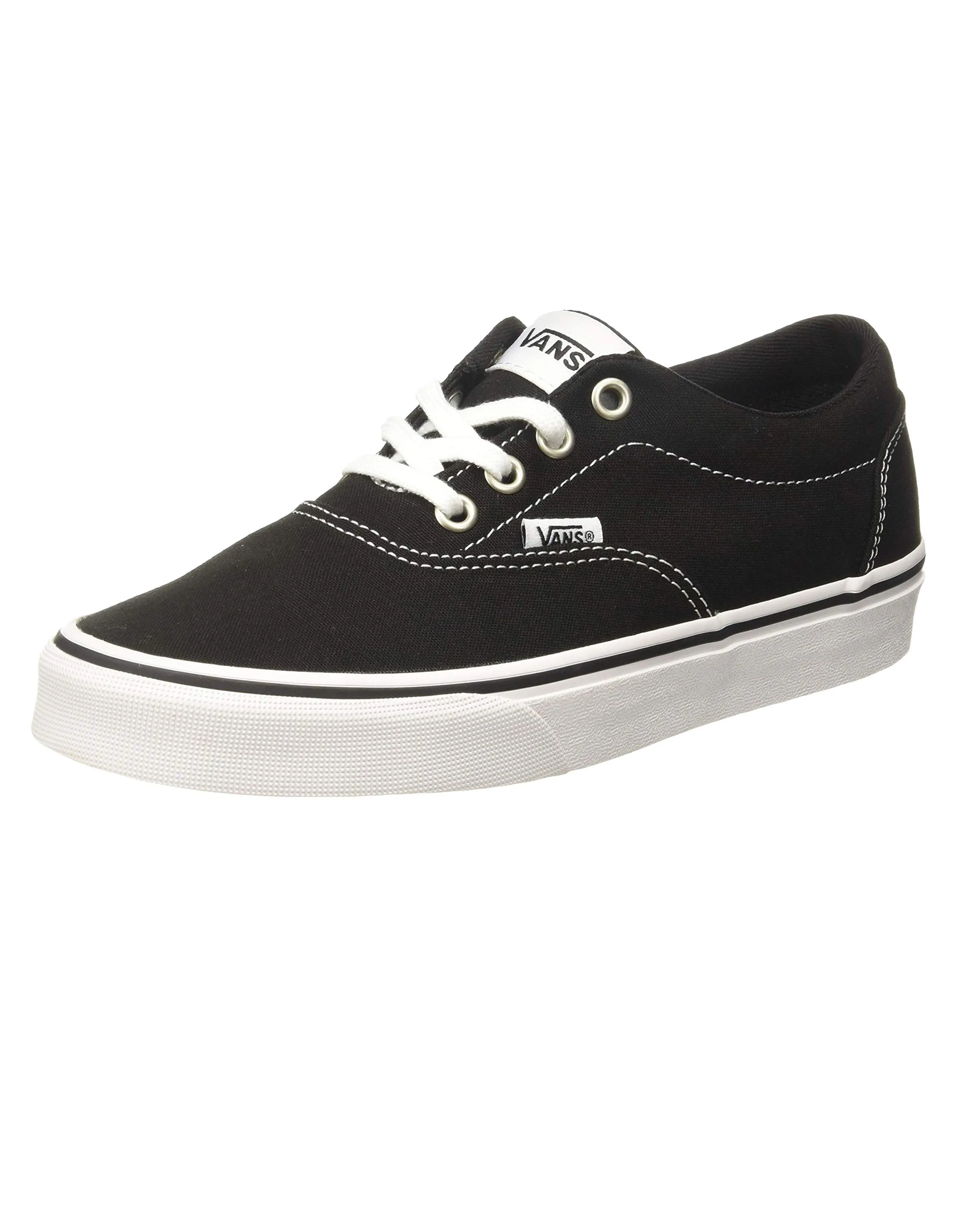 VANS Womens Doheny Canvas Casual Trainers Black White