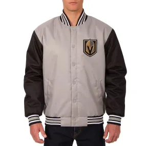 Vegas Golden Knights Front Hit Poly Twill Gray/Black Jacket