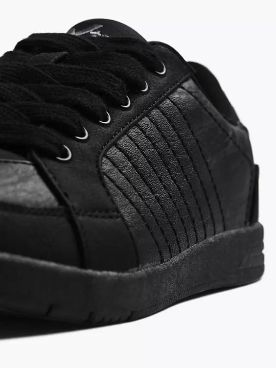 Vty  VTY Ladies Black Lace-up Trainers