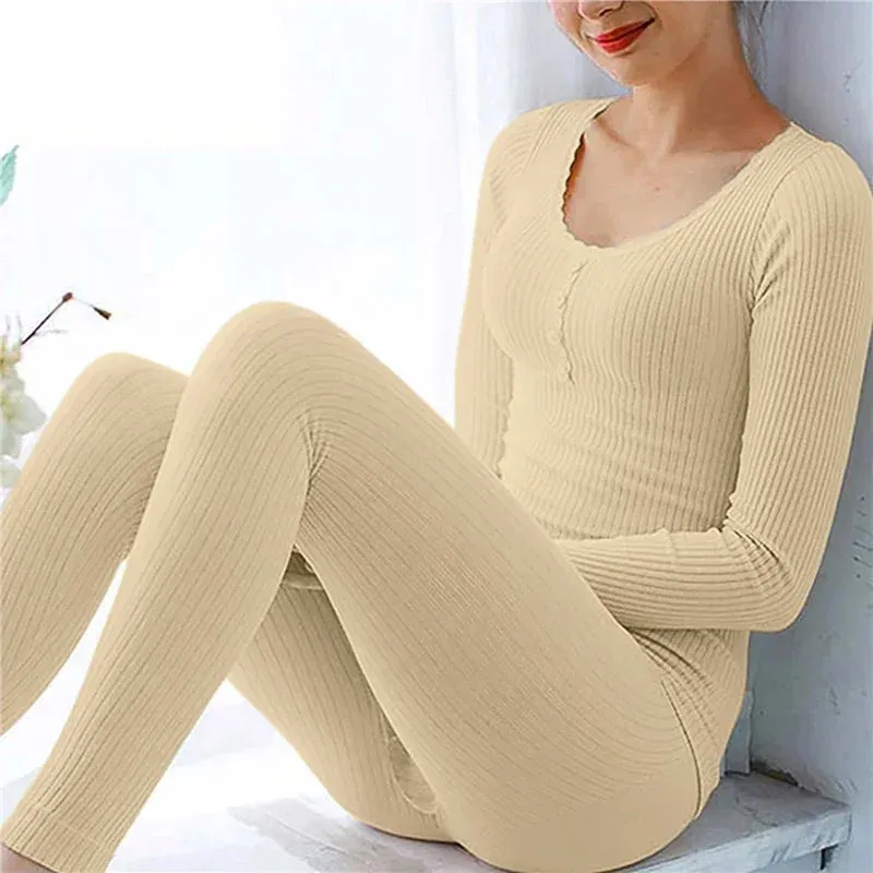 Winter Thermal Underwear Long Sleeve Seamless Antibacterial