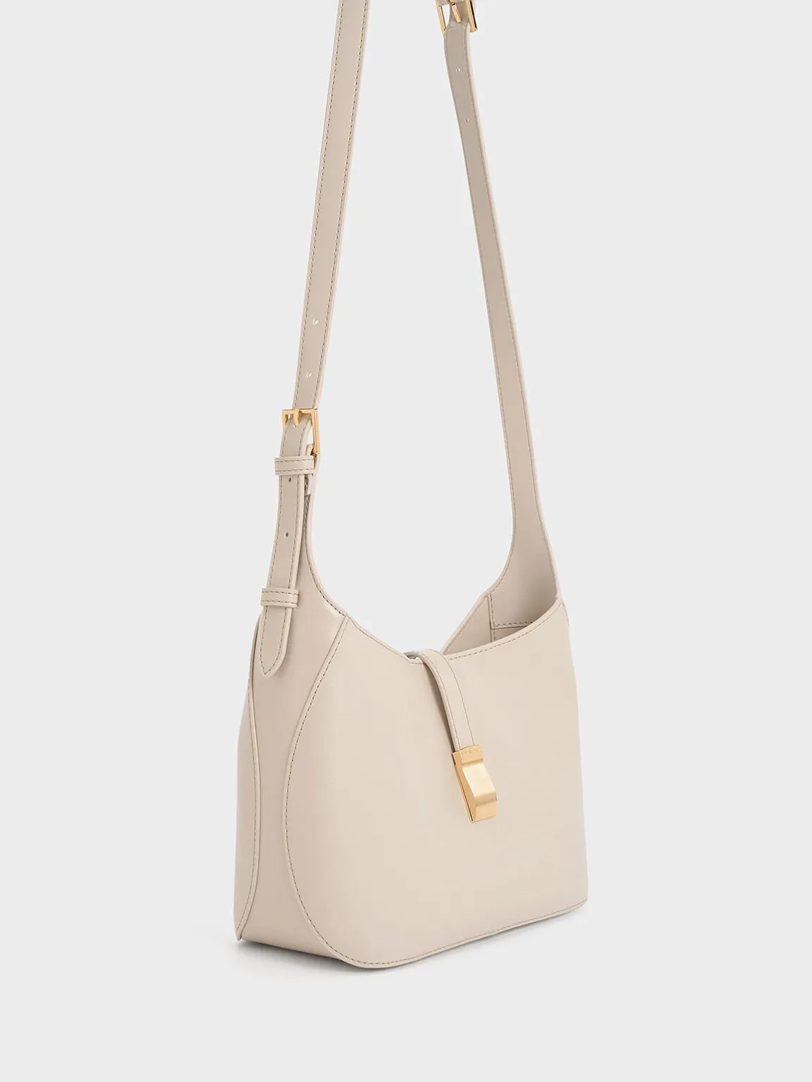 Wisteria Belted Shoulder Bag - Oat