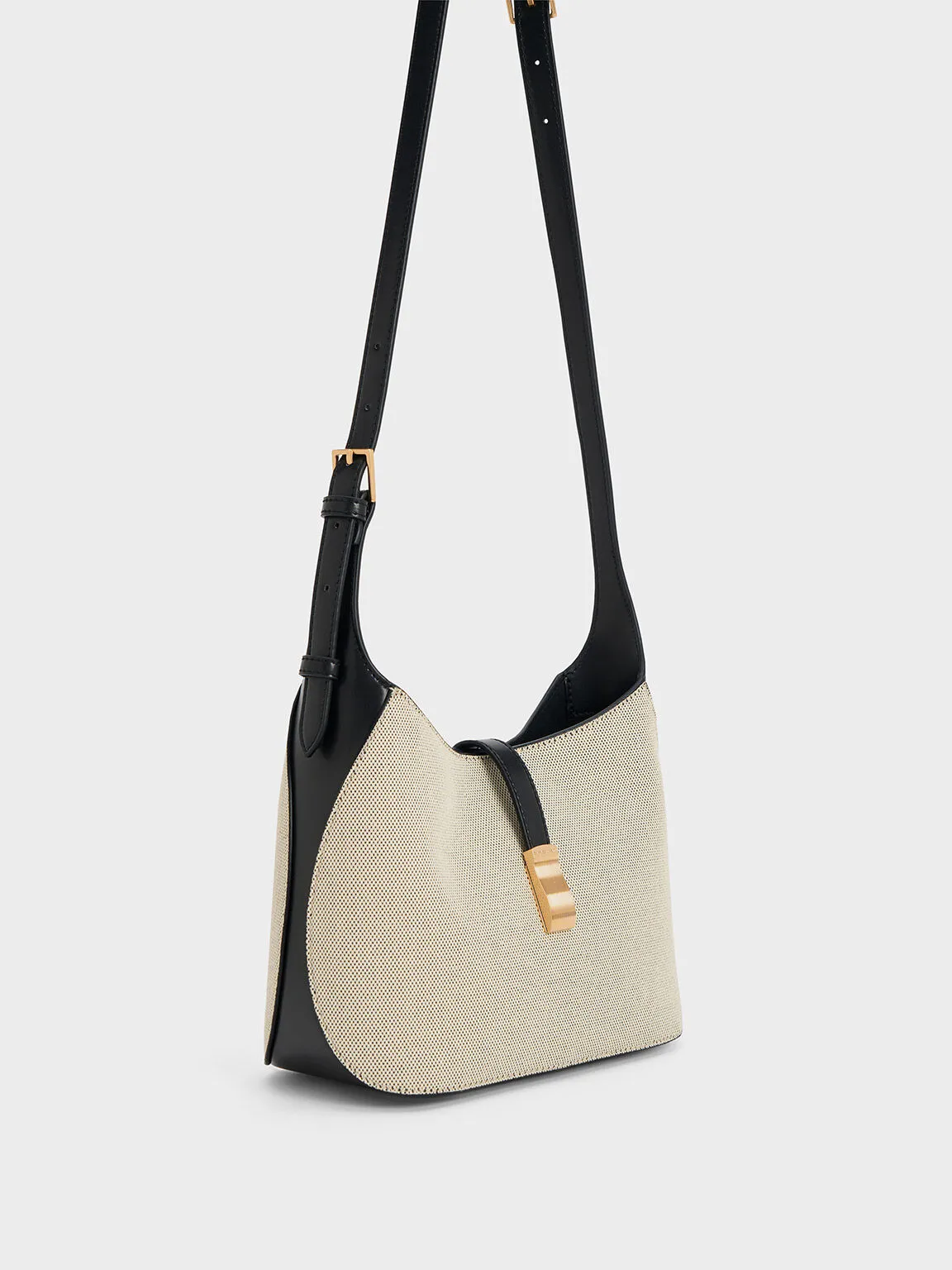 Wisteria Canvas Belted Shoulder Bag - Multi