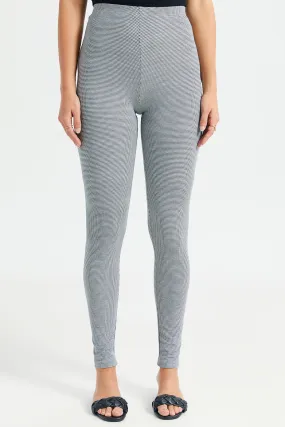 Women Grey Printed Leggings