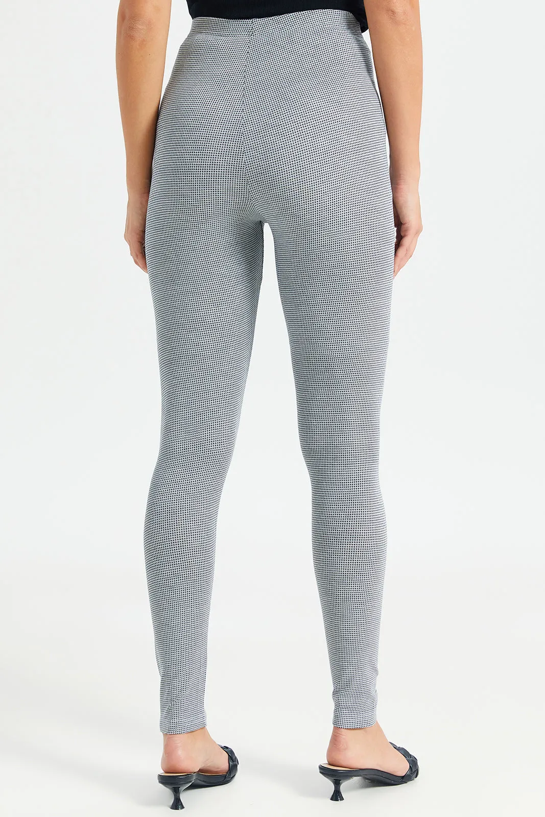 Women Grey Printed Leggings