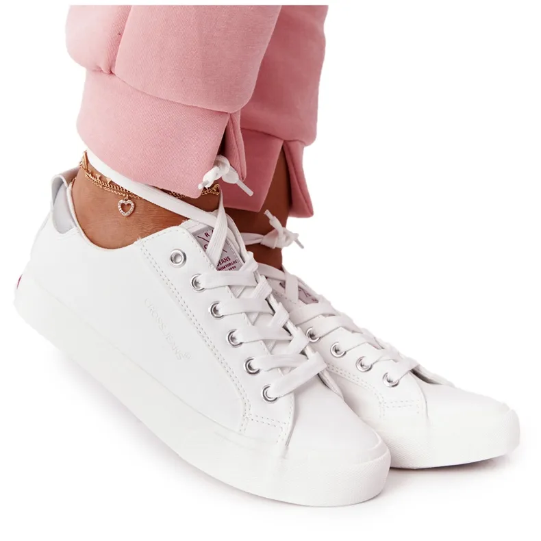 Women's Eco-Leather Sneakers Cross Jeans HH2R4001C White