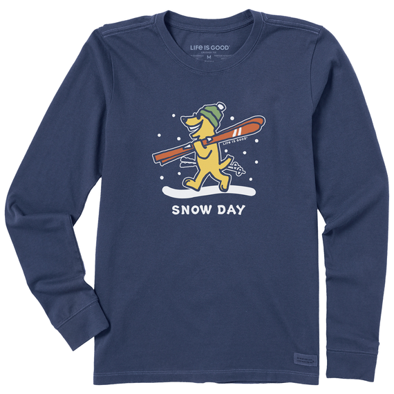 Women's Rocket Ski Snow Day Long Sleeve Crusher Tee