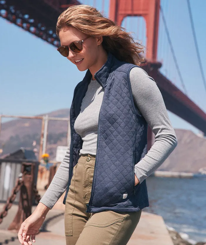 Women's Corbet Full Zip Vest in Navy