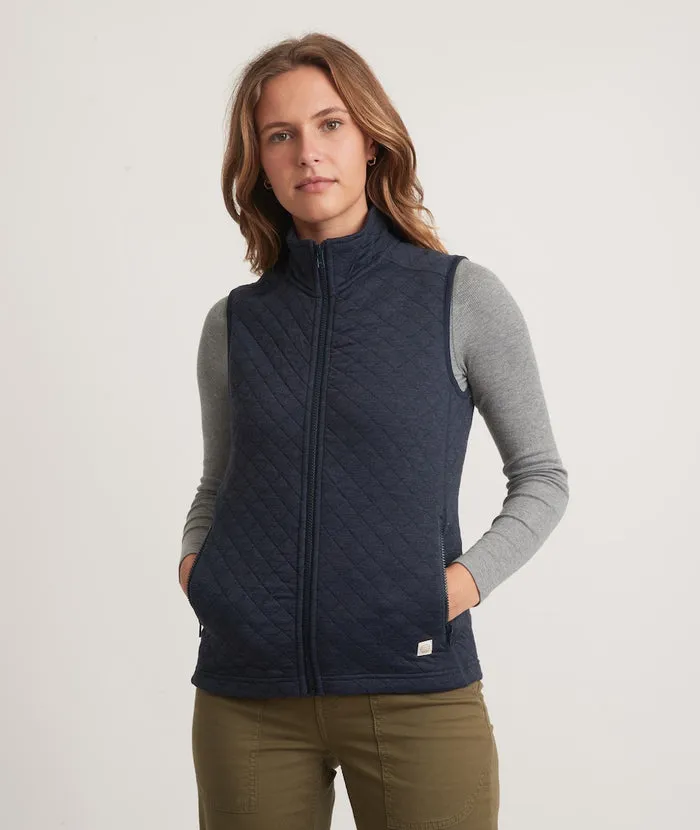 Women's Corbet Full Zip Vest in Navy