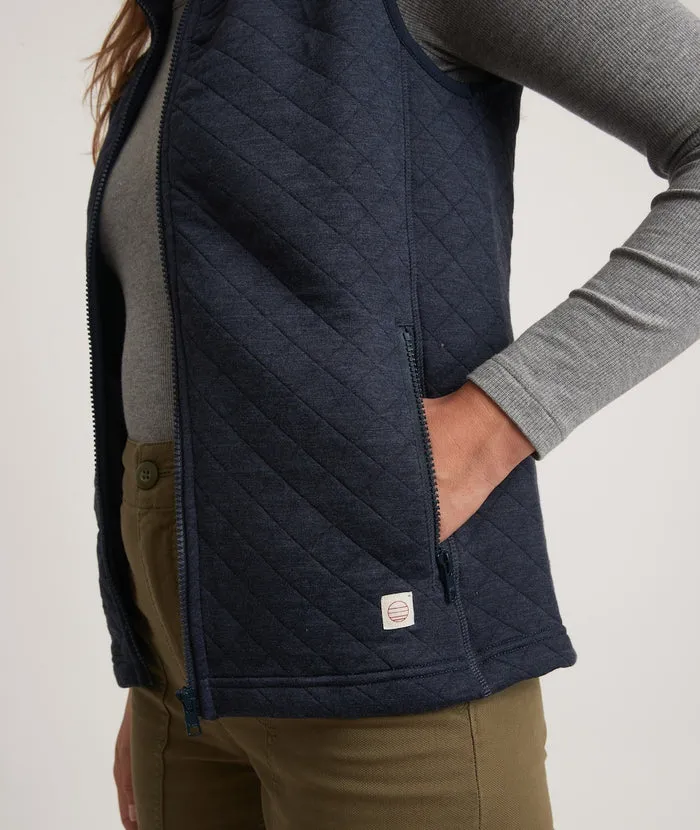 Women's Corbet Full Zip Vest in Navy