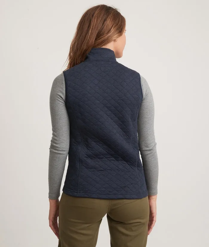 Women's Corbet Full Zip Vest in Navy