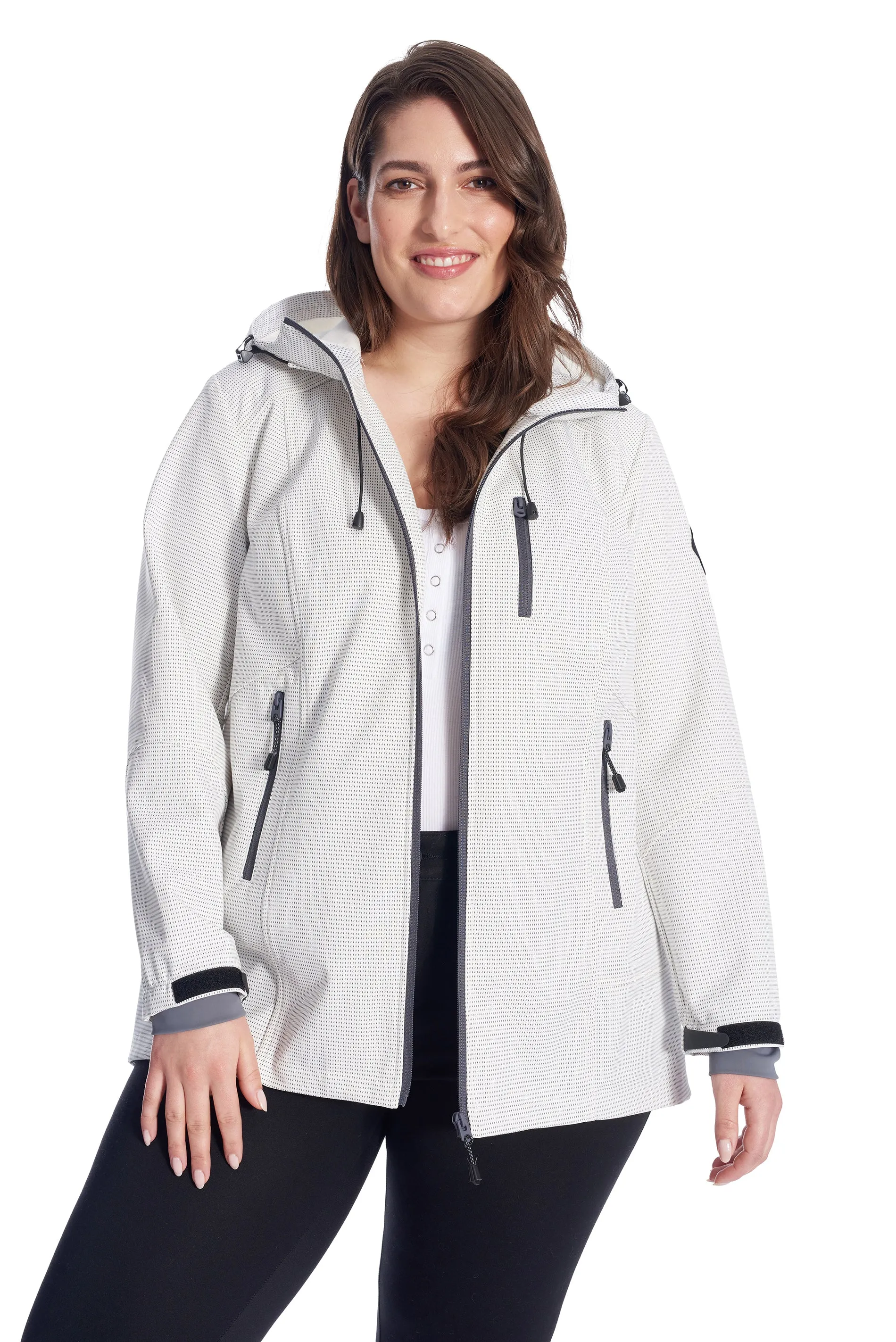 WOMEN'S CREAM FLEECE LINED SOFTSHELL (PLUS SIZE)