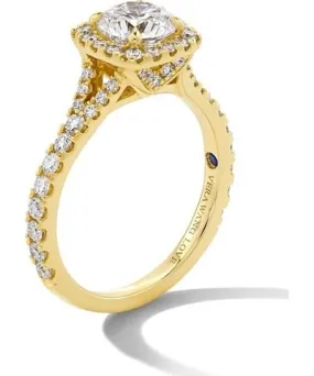 Zales Vera Wang Love Collection 1-5/8 CT. T.w. Certified Lab-Created Diamond Cushion Frame Engagement Ring in 14K Gold