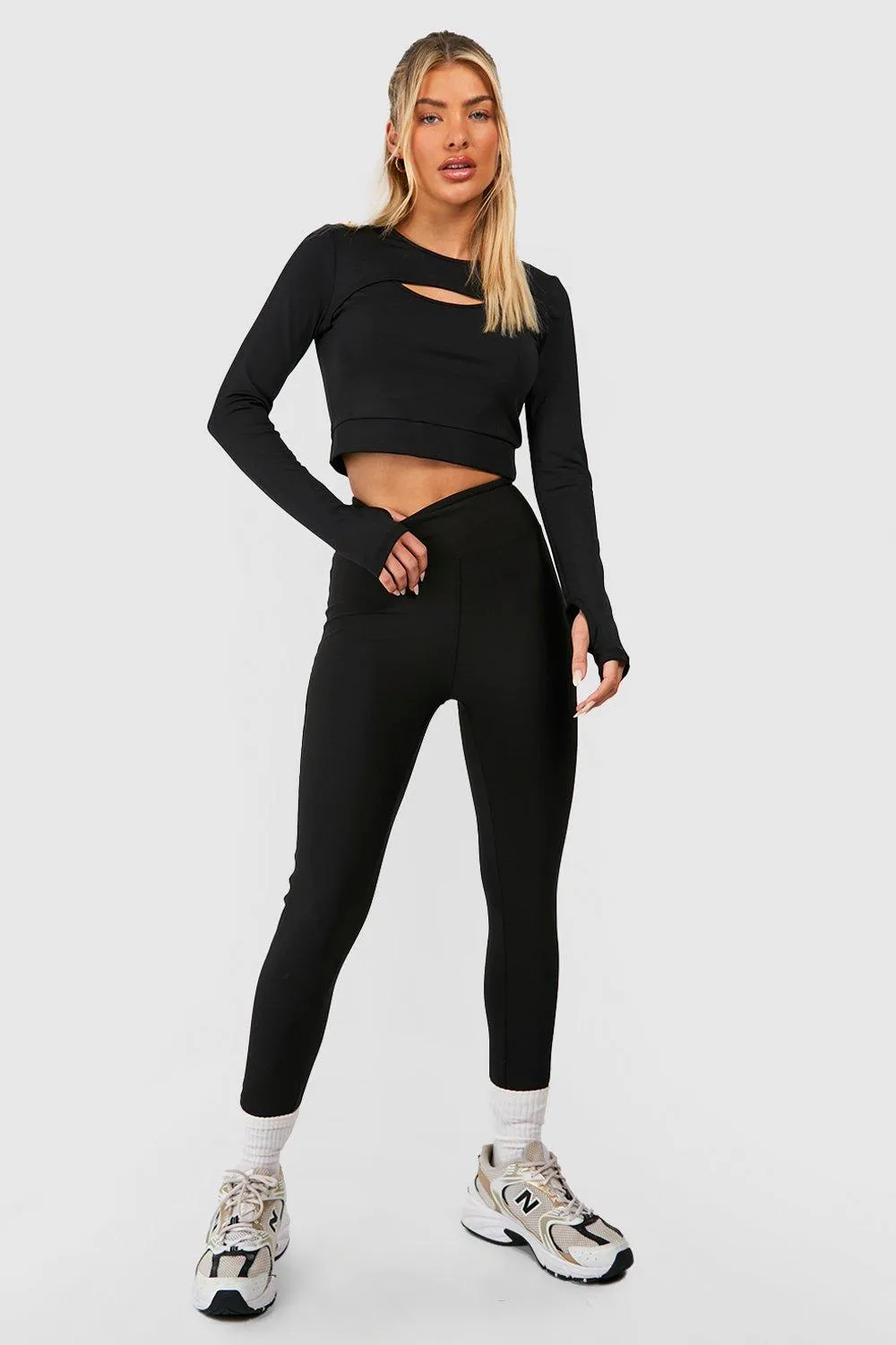 Zip Back Detail Workout Leggings