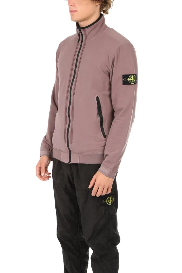 Zip Up Fleece Sweatshirt Pink Quartz