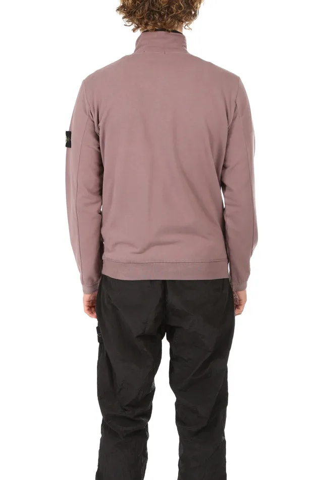 Zip Up Fleece Sweatshirt Pink Quartz