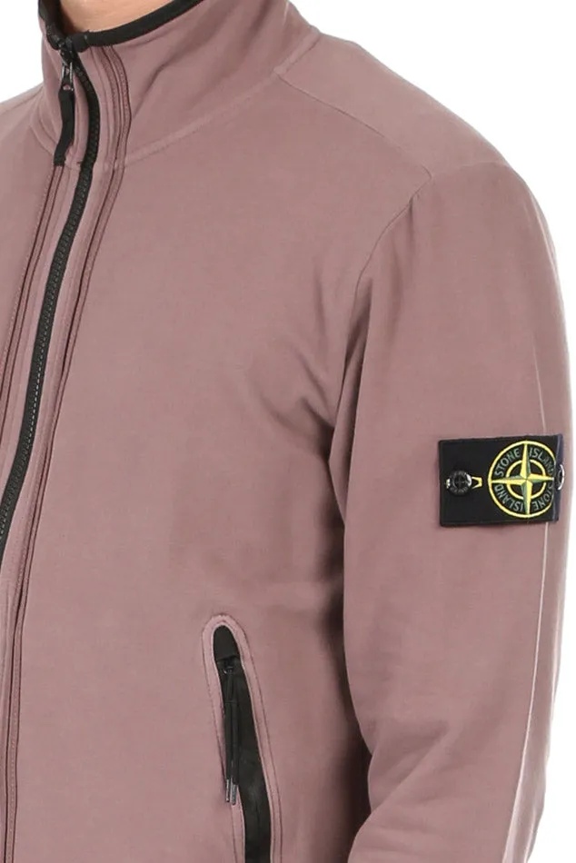 Zip Up Fleece Sweatshirt Pink Quartz